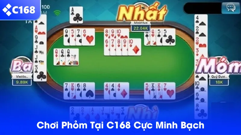 Nhà cái C168 là nơi lựa chọn chơi Phỏm đáng tin cậy