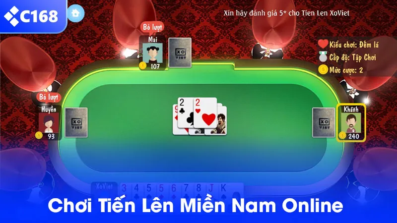 Chơi tiến lên miền nam online tại nhà cái C168 cực tiện lợi